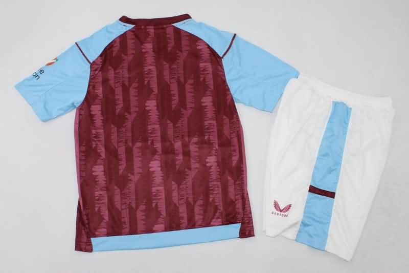 Aston Villa 23/24 Kids Home Soccer Jersey And Shorts
