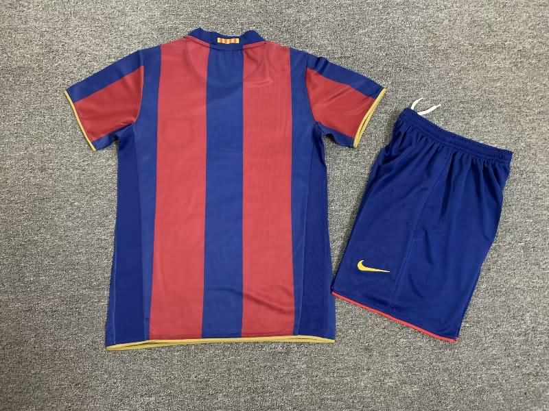 Barcelona 2007/08 Kids Home Soccer Jersey And Shorts