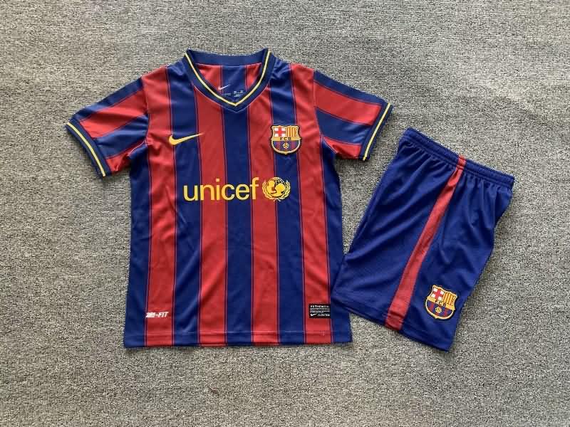 Barcelona 2009/10 Kids Home Soccer Jersey And Shorts