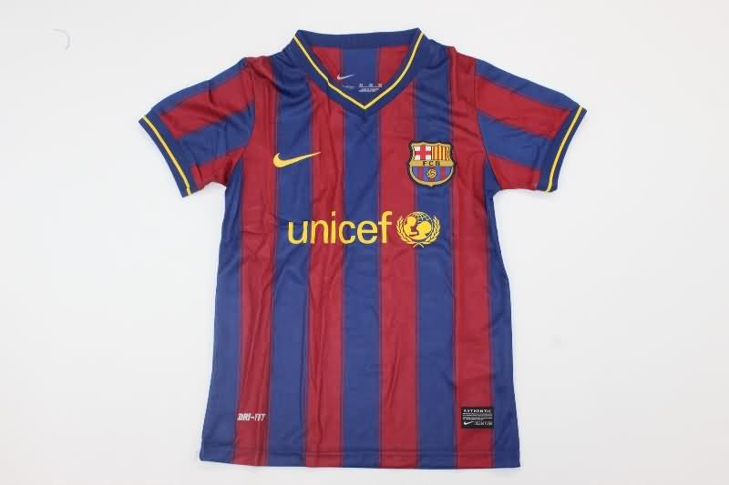 Barcelona 2009/10 Kids Home Soccer Jersey And Shorts