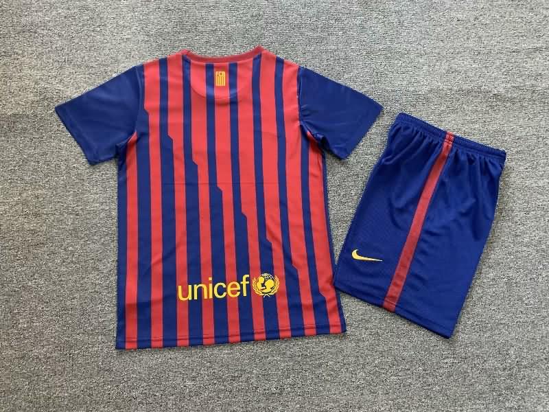 Barcelona 2011/12 Kids Home Soccer Jersey And Shorts