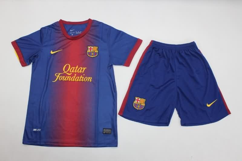 Barcelona 2012/13 Kids Home Soccer Jersey And Shorts