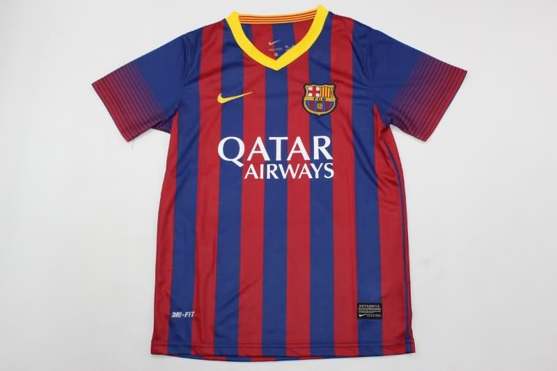 Barcelona 2013/14 Kids Home Soccer Jersey And Shorts