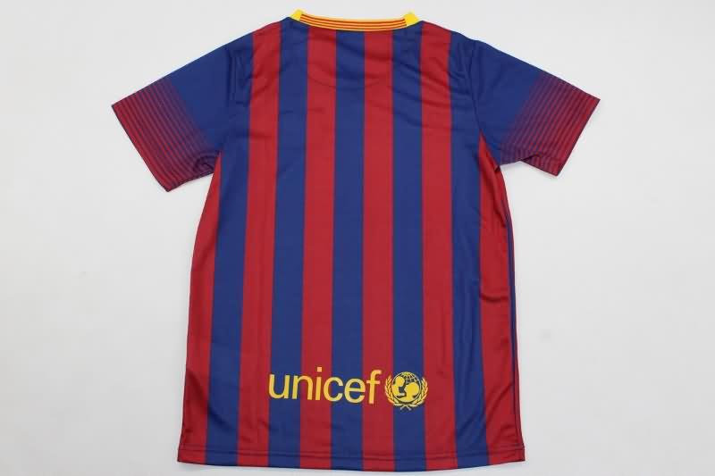 Barcelona 2013/14 Kids Home Soccer Jersey And Shorts