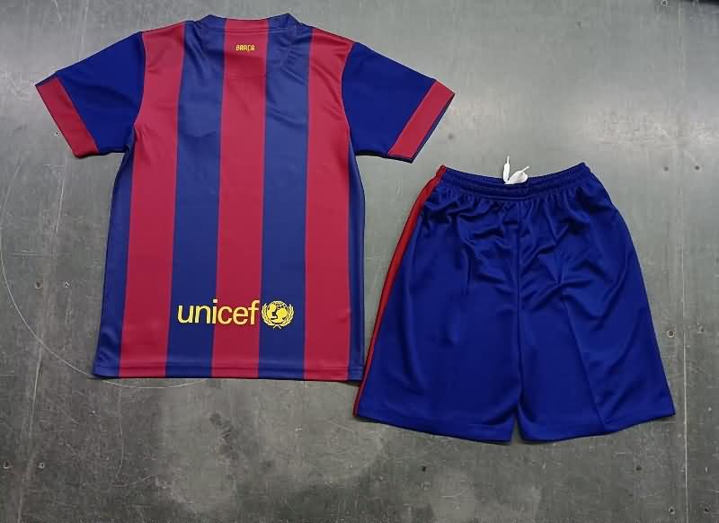Barcelona 2014/15 Kids Home Soccer Jersey And Shorts