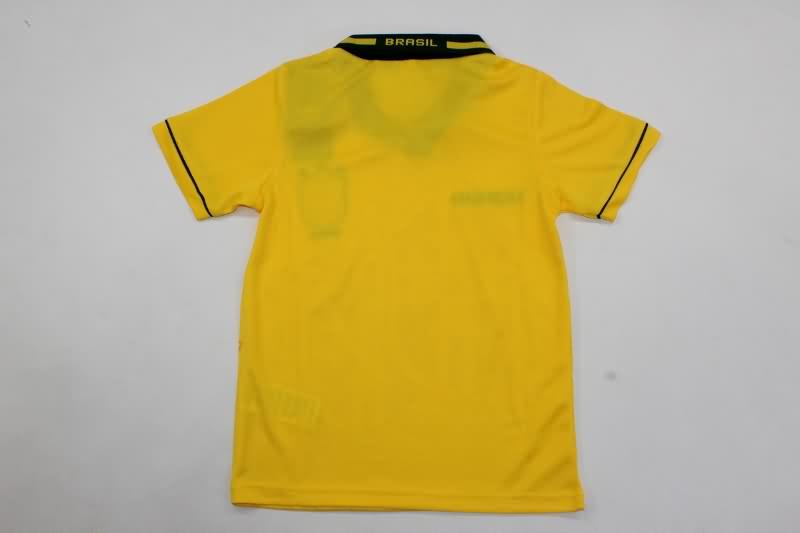 Brazil 1994 Kids Home Soccer Jersey And Shorts