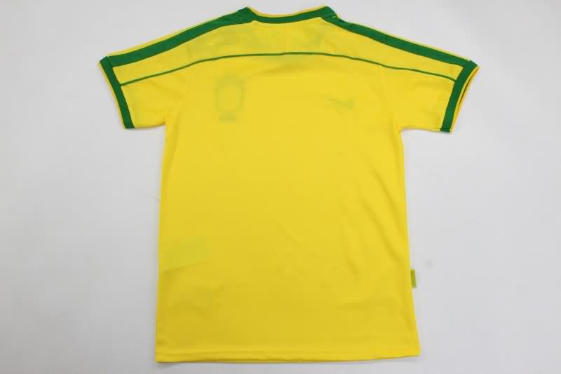 Brazil 1998 Kids Home Soccer Jersey And Shorts