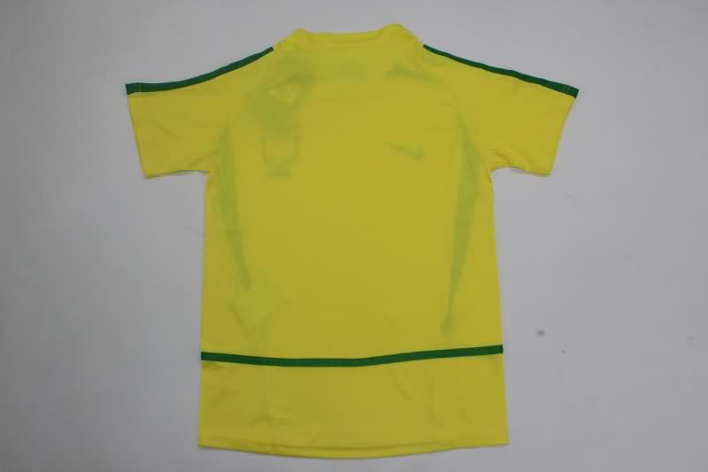 Brazil 2002 Kids Home Soccer Jersey And Shorts