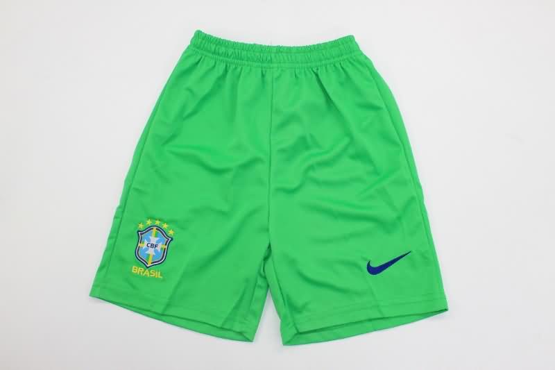 Brazil 2023/24 Kids Home Soccer Jersey And Shorts