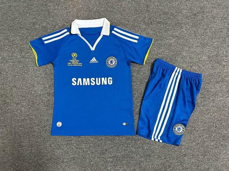 Chelsea 2007/08 Kids Home Final Soccer Jersey And Shorts