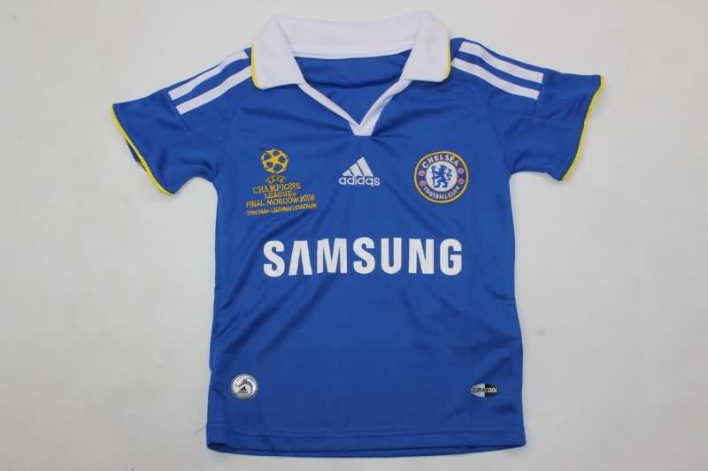 Chelsea 2007/08 Kids Home Final Soccer Jersey And Shorts