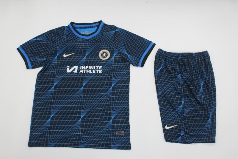 Chelsea 23/24 Kids Away Soccer Jersey And Shorts