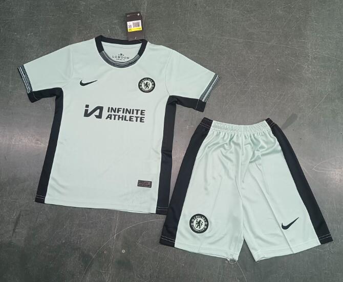 Chelsea 23/24 Kids Third Soccer Jersey And Shorts