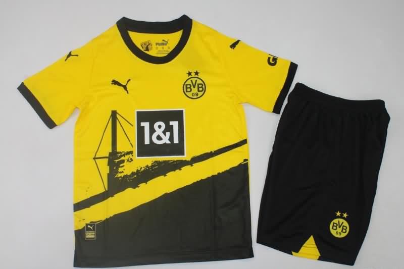 Dortmund 23/24 Kids Home Soccer Jersey And Shorts