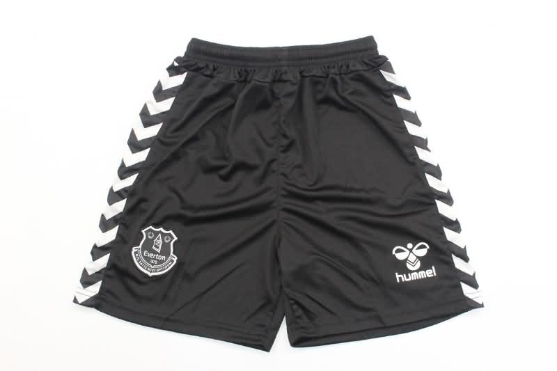 Everton 23/24 Kids Goalkeeper Black Soccer Jersey And Shorts
