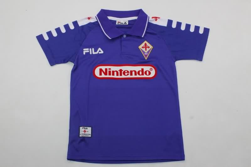 Fiorentina 1998/99 Kids Home Soccer Jersey And Shorts