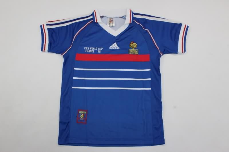 France 1998 Kids Home Soccer Jersey And Shorts