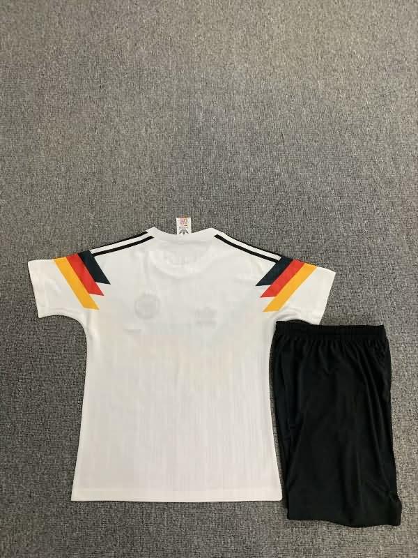 Germany 1990 Kids Home Soccer Jersey And Shorts