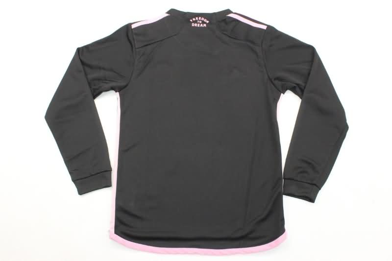 Inter Miami 2024 Kids Away Long Sleeve Soccer Jersey And Shorts