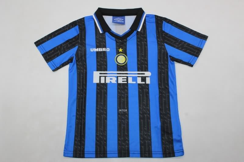 Inter Milan 1997/98 Kids Home Soccer Jersey And Shorts