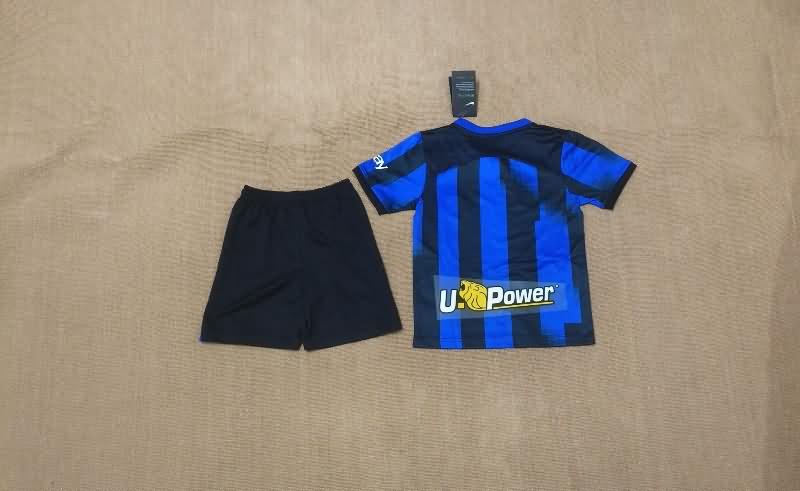 Inter Milan 23/24 Kids Home Soccer Jersey And Shorts Sponsor