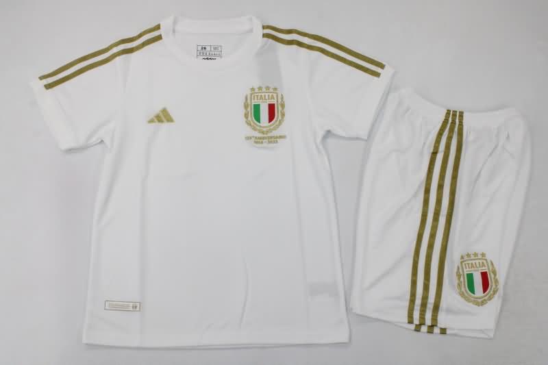 Italy 125th Kids Anniversary Soccer Jersey And Shorts
