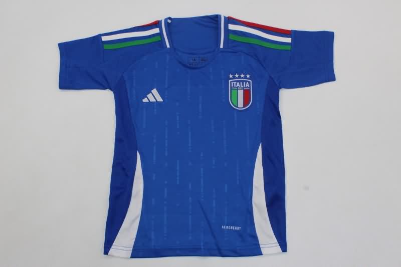 Italy 2023/24 Kids Home Soccer Jersey And Shorts