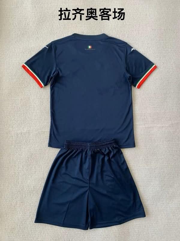 Lazio 23/24 Kids Away Soccer Jersey And Shorts