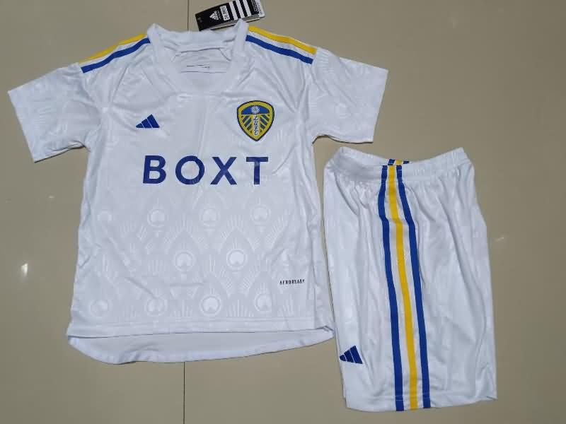 Leeds United 23/24 Kids Home Soccer Jersey And Shorts