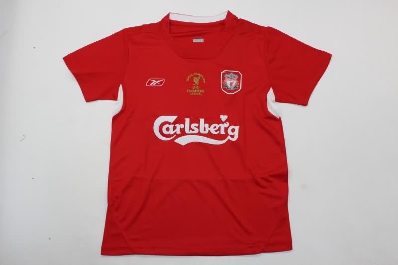 Liverpool 2004/05 Kids Home Final Soccer Jersey And Shorts