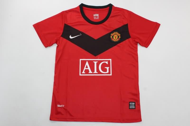 Manchester United 2009/10 Kids Home Soccer Jersey And Shorts