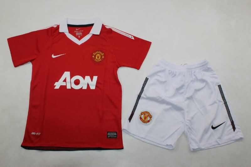 Manchester United 2010/11 Kids Home Soccer Jersey And Shorts