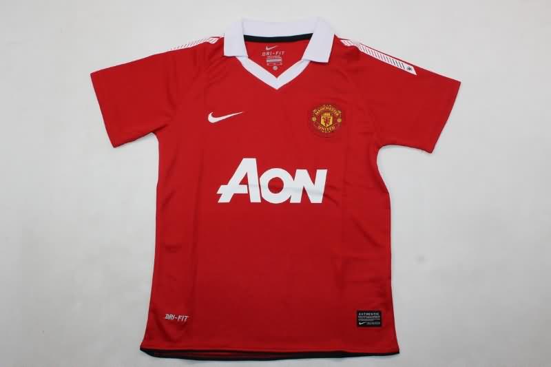 Manchester United 2010/11 Kids Home Soccer Jersey And Shorts