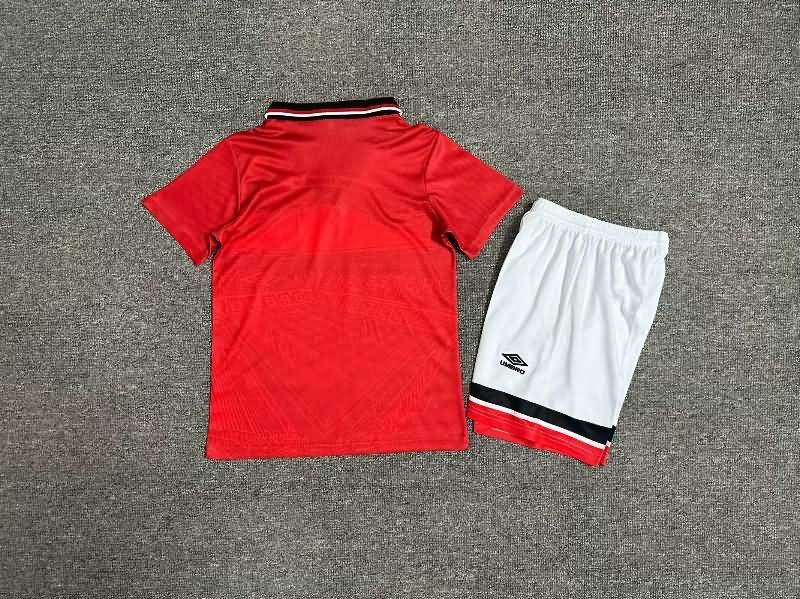 Manchester United 1994/96 Kids Home Soccer Jersey And Shorts