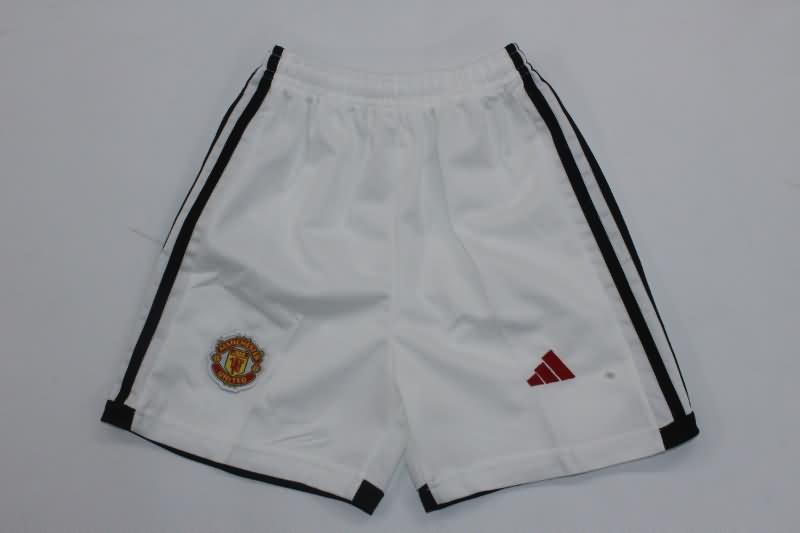 Manchester United 23/24 Kids Home Long Sleeve Soccer Jersey And Shorts