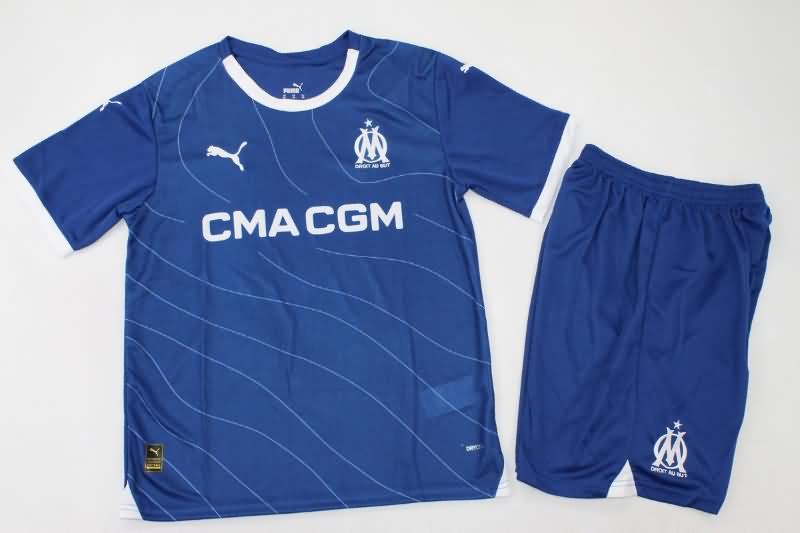 Marseilles 23/24 Kids Away Soccer Jersey And Shorts