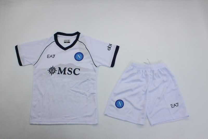 Napoli 23/24 Kids Away Soccer Jersey And Shorts