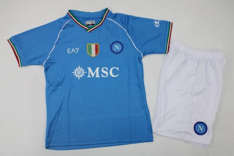 Napoli 23/24 Kids HomeSoccer Jersey And Shorts