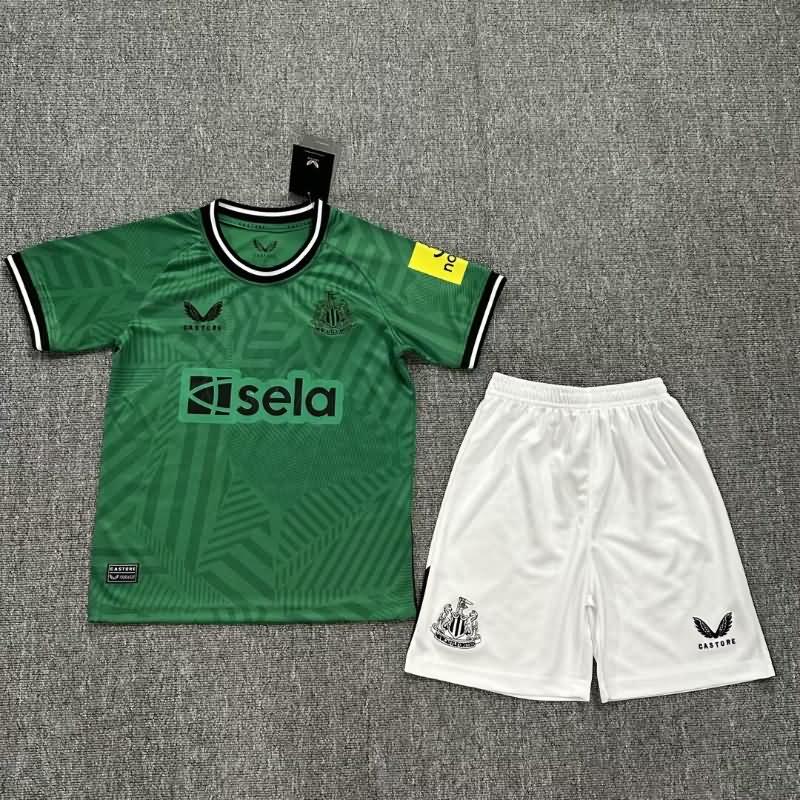Newcastle United 23/24 Kids Away Soccer Jersey And Shorts