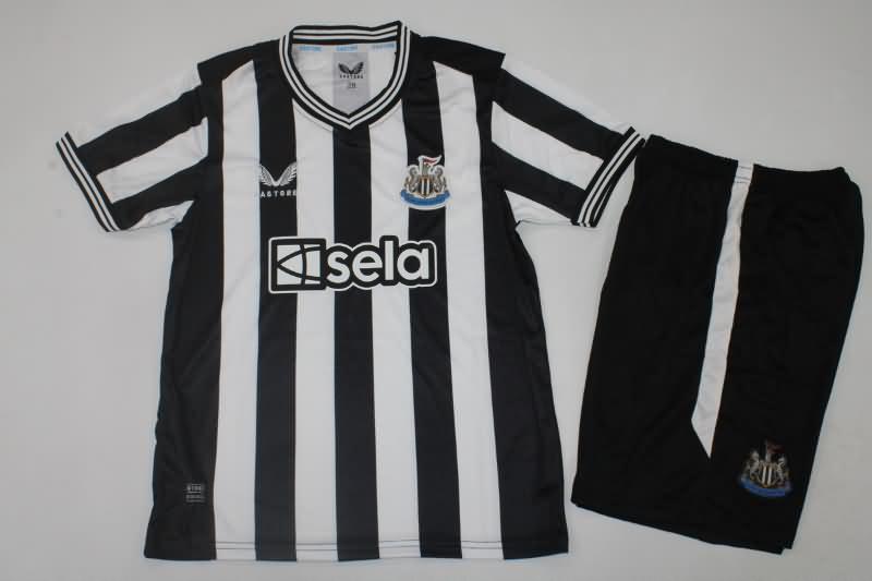 Newcastle United 23/24 Kids Home Soccer Jersey And Shorts
