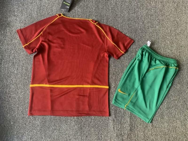 Portugal 2002 Kids Home Soccer Jersey And Shorts