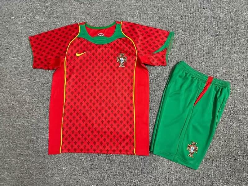 Portugal 2004 Kids Home Soccer Jersey And Shorts