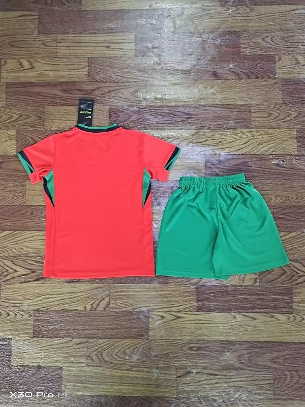 Portugal 2023/24 Kids Home Soccer Jersey And Shorts