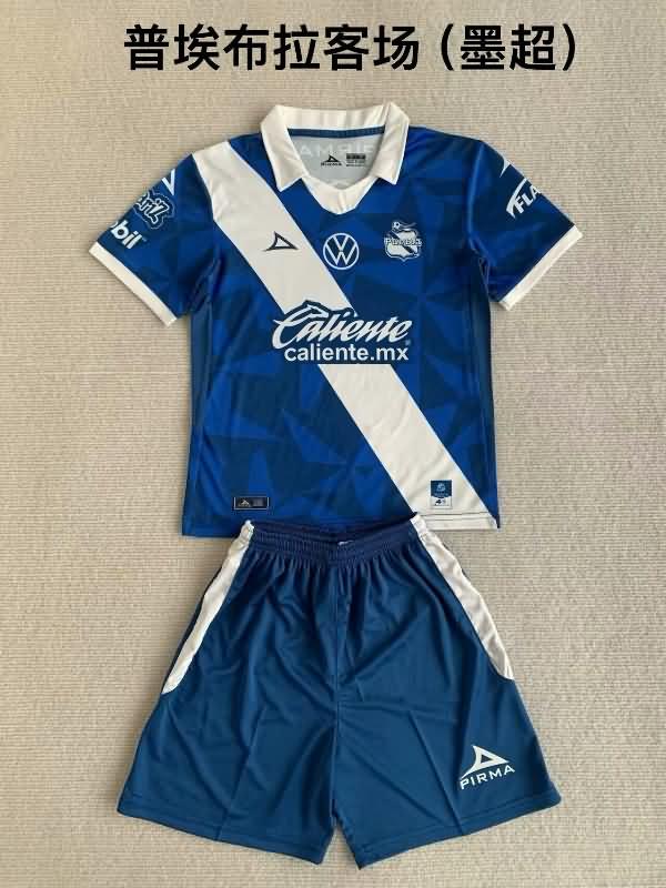 Puebla 23/24 Kids Away Soccer Jersey And Shorts