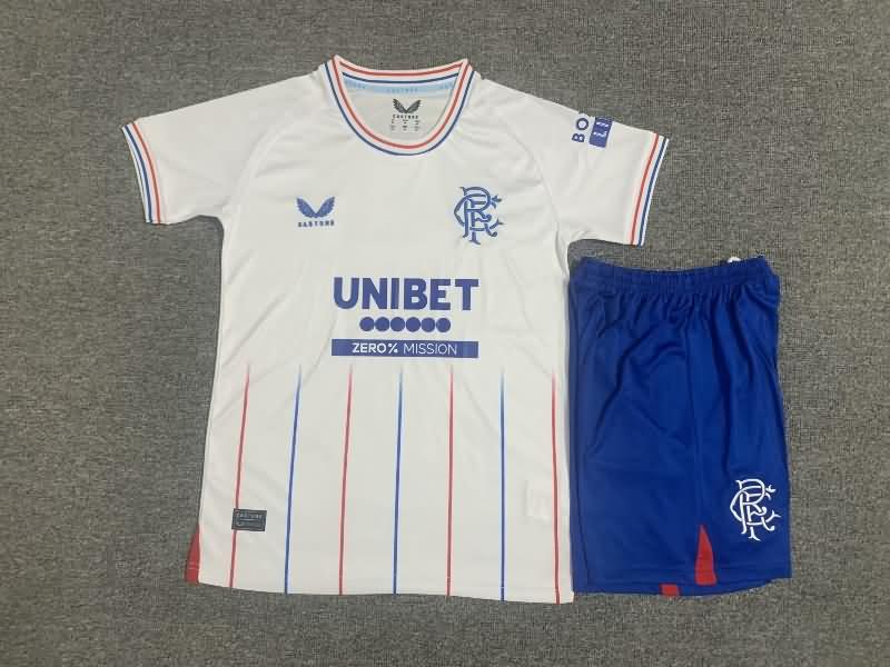 Rangers 23/24 Kids Away Soccer Jersey And Shorts