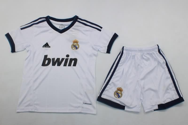 Real Madrid 12/13 Kids Home Soccer Jersey And Shorts