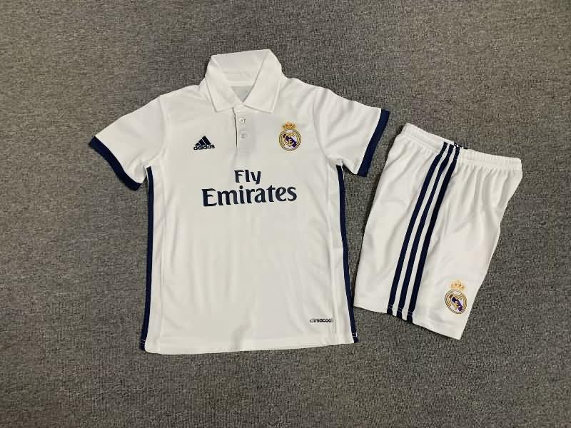 Real Madrid 16/17 Kids Home Soccer Jersey And Shorts