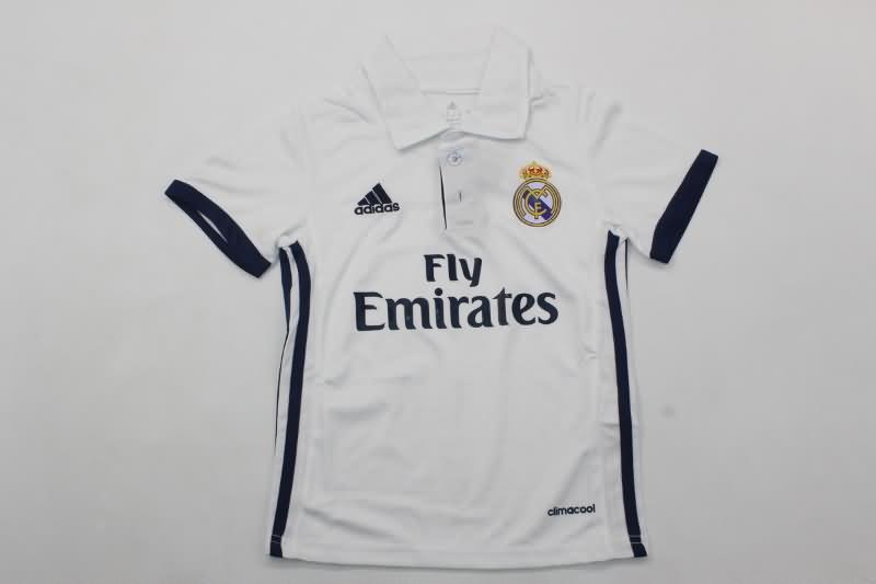 Real Madrid 16/17 Kids Home Soccer Jersey And Shorts