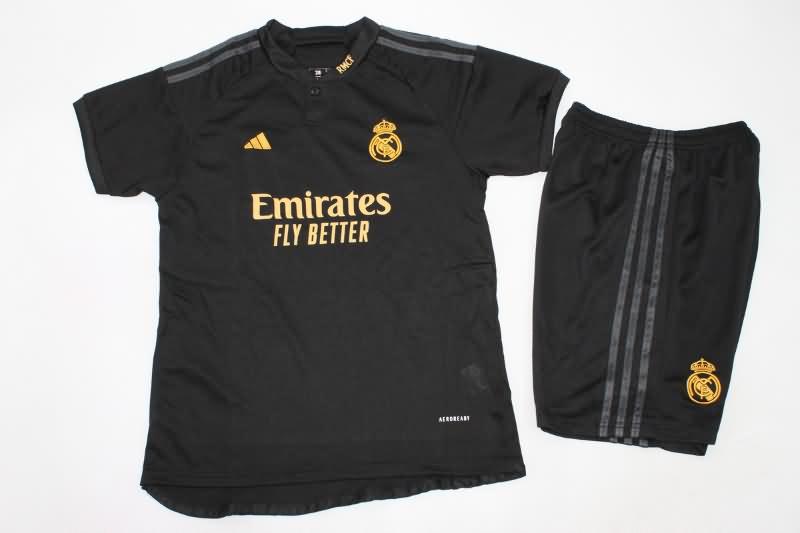 Real Madrid 23/24 Kids Third Soccer Jersey And Shorts