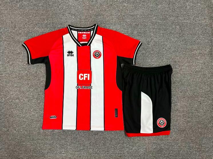 Sheffield United 23/24 Kids Home Soccer Jersey And Shorts